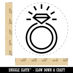Jewelry Diamond Ring Rubber Stamp for Stamping Crafting Planners
