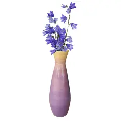 Uniquewise Classic Bamboo Floor Vase Handmade, For Dining, Living Room, Entryway, Fill Up With Dried Branches Or Flowers