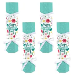 Big Dot of Happiness Colorful Floral Happy Mother's Day - No Snap We Love Mom Party Table Favors - DIY Cracker Boxes - Set of 12