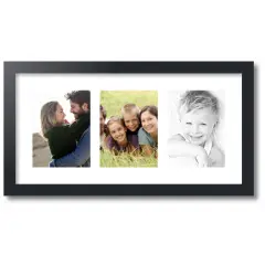 ArtToFrames Collage Photo Picture Frame with 3 - 6x8 inch Openings, Framed in Black with Over 62 Mat Color Options and Plexi Glass (CSM-3926-782)