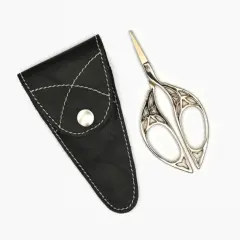 Lantern Moon Art Deco Embroidery Scissor with Leather Case Multicolor