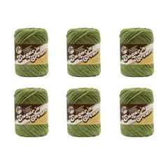 Lily Sugar'N Cream Sage Green Yarn - 6 Pack of 71g/2.5oz - Cotton - 4 Medium (Worsted) - 120 Yards - Knitting/Crochet