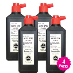 Multipack of 4 - Yasutomo Sumi Ink 6oz-Black