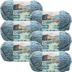 (6 Pack) Lion Brand Yarn Hometown Yarn, Key Largo Tweed