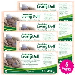 Multipack of 6 - Super Sculpey Living Doll Clay 1lb-Baby