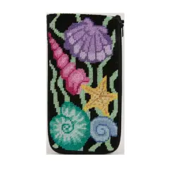 Eyeglass Case - Shells - Needlepoint Kit Multicolor