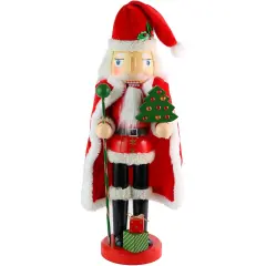 Ornativity Santa Nutcracker 13.5" - Holiday Wooden Nutcracker Santa Figure Home Decoration