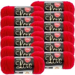 Multipack of 12 - Red Heart With Love Yarn-Holly Berry