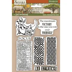 Stamperia Cling Rubber Stamp 5.5"X7"-Graffiti, Savana