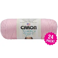 Multipack of 24 - Caron Simply Soft Solids Yarn-Soft Pink
