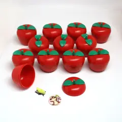 Toy Filled Plastic Bobbing Apples : package of 12