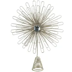 Ornativity Flower Sunburst Tree Topper - Christmas Glitter Holiday Starburst Decoration