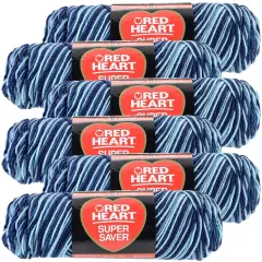 Multipack of 6 - Red Heart Super Saver Yarn-Shaded Dusk