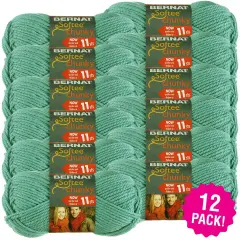 Multipack of 12 - Bernat Softee Chunky Yarn-Seagreen