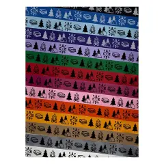 Camping Border Pine Tree Smores Campfire Tent Woods Satin Ribbon Bows Gift Wrapping - 1" - 3 Yards Light Blue Ribbon