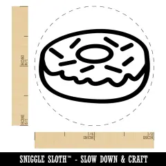 Donut with Sprinkles Self-Inking Rubber Stamp for Stamping Crafting Planners UV