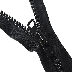 96" Vislon Zipper - YKK #10 Molded Extra-Heavy Separating - Metal Pull - 580 Black (1 Zipper/Pack)