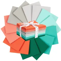 Christmas Fat Quarter Bundle -100% Cotton | Pure Solids | Pine Xmasl Mix Christmas Colors | Quilting & Crafting Soft Fabric | Special Gift