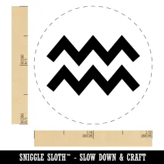 Aquarius Horoscope Astrological Zodiac Sign Self-Inking Rubber Stamp for Stamping Crafting Planners Pink