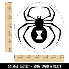 Black Widow Spider Self-Inking Rubber Stamp for Stamping Crafting Planners Blue