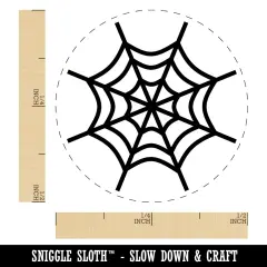 Spider Web Self-Inking Rubber Stamp for Stamping Crafting Planners Purple