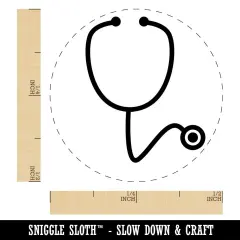 Stethoscope Medical Doctor Nurse Self-Inking Rubber Stamp for Stamping Crafting Planners Fuchsia