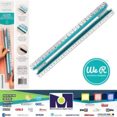 TOOL - We R Memory Keepers - COMFORT CRAFT - 12 INCH EASY GRIP RULER 663168 by American Crafts