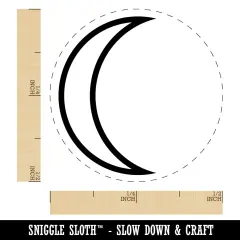 Moon Partial Outline Self-Inking Rubber Stamp for Stamping Crafting Planners UV