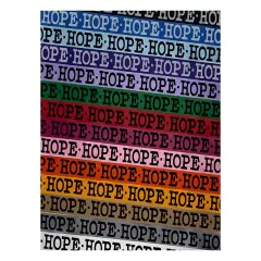 Hope Fun Text Satin Ribbon for Bows Gift Wrapping DIY Craft Projects - 1" - 3 Yards White Ribbon