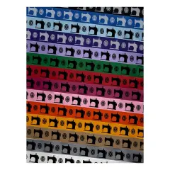 Sewing Machine Silhouette Satin Ribbon for Bows Gift Wrapping DIY Craft Projects - 1" - 3 Yards Light Pink Ribbon