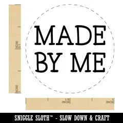 Made By Me Handmade Fun Text Self-Inking Rubber Stamp for Stamping Crafting Planners Orange