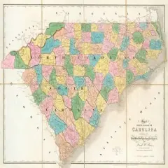Map of North and South Carolina, 1839 Poster Print by David Burr - Item # VARPDX294978