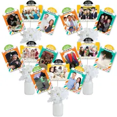 Big Dot of Happiness Still Got Class - High School Reunion Party Picture Centerpiece Sticks - Photo Table Toppers - 15 Pieces