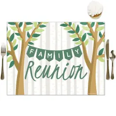 Big Dot of Happiness Family Tree Reunion - Party Table Decorations - Family Gathering Party Placemats - Set of 16
