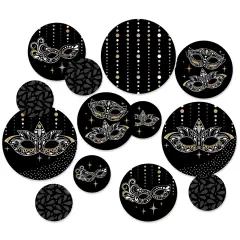 Big Dot of Happiness Masquerade - Mask Party Giant Circle Confetti - Party Decorations - Large Confetti 27 Count