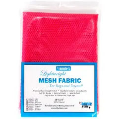 ByAnnie's Lightweight Mesh Fabric 18"X54" 100% Polyester-Lipstick