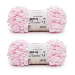 Bernat Alize Blanket Powder Pink Yarn - 2 Pack of 180g/6.4oz - Polyester - 7 Jumbo - 18 Yards - Knitting/Crochet