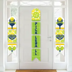 Big Dot of Happiness Let&rsquo;s Rally - Pickleball - Hanging Vertical Paper Door Banners Birthday or Retirement Party Wall Decoration Kit Indoor Door Decor