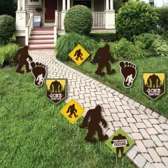 Big Dot of Happiness Sasquatch Crossing - Lawn Decorations - Outdoor Bigfoot Party or Birthday Party Yard Decorations - 10 Piece