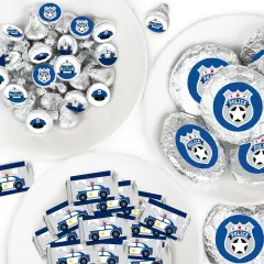 Big Dot of Happiness Calling All Units - Police - Cop Birthday Party or Baby Shower Candy Favor Sticker Kit - 304 Pieces