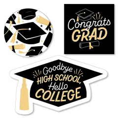 Big Dot of Happiness Hello College Graduation Party - DIY Shaped Cut-Outs - 24 Count