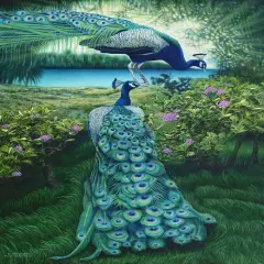 Sunsout A Pair of Peacocks 500 pc Jigsaw Puzzle 47150