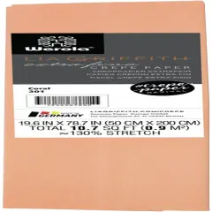 Lia Griffith Extra Fine Crepe Paper 19.6"X78.7"-Coral