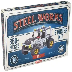 Schylling Steel Works Classic Steel Construction 4 x 4 Starter Set 350 Pieces