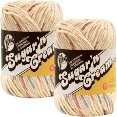 (Pack of 2) Lily Sugar'n Cream Yarn - Ombres Super Size-Potpourri Print