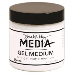 Dina Wakley Media Gel Medium 4oz Jar-Matte Finish