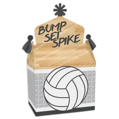 Big Dot of Happiness Bump, Set, Spike - Volleyball - Treat Box Party Favors - Baby Shower or Birthday Party Goodie Gable Boxes - Set of 12