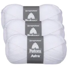 (Pack of 3) Patons Astra Yarn - Solids-White