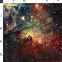 Various Fabrics by the Yard or Fat Quarter Candy Nebula Stars Galaxy Cosmic Night Sky Cosmos Universe Space Star Custom Printed Fabric by Spoonflower