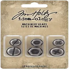 Idea-Ology Metal Adornments 6/Pkg-Machinery Heads